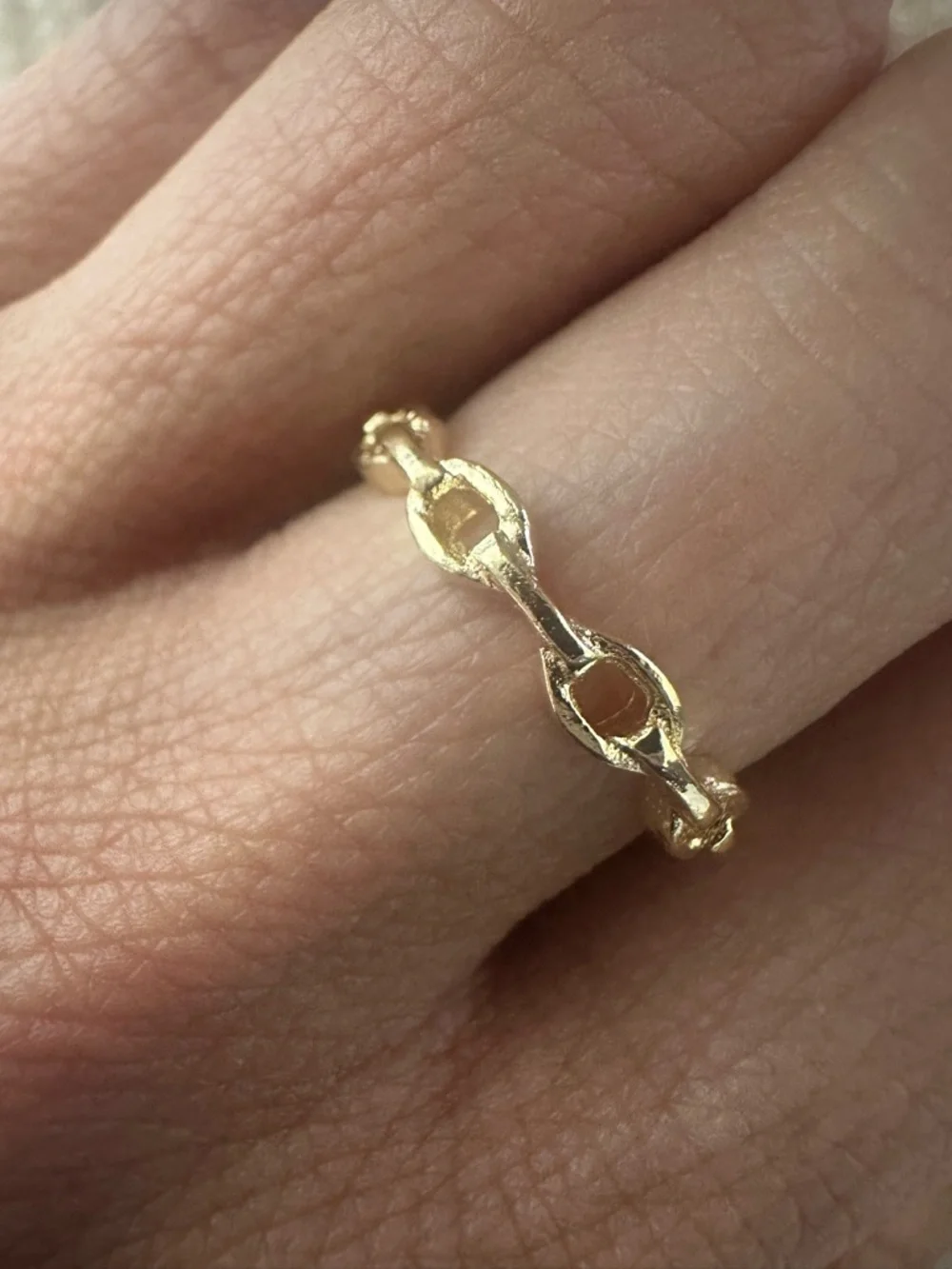 Chain gold ring - Picture 1 of 2